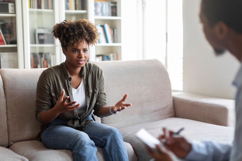 woman in individual therapy