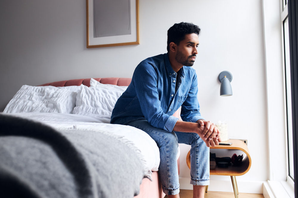 man in alcohol recovery
